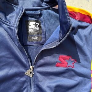 Men's Starter Black Label Jacket Multicolor Spell-Out L Street Sport 90s Active